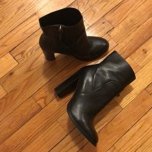 ASOS Black Leather Sock Ankle Booties